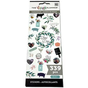 The Happy Planner Stickers Farmhouse 339 Pcs Cow Pig Chicken Mason Jar Country